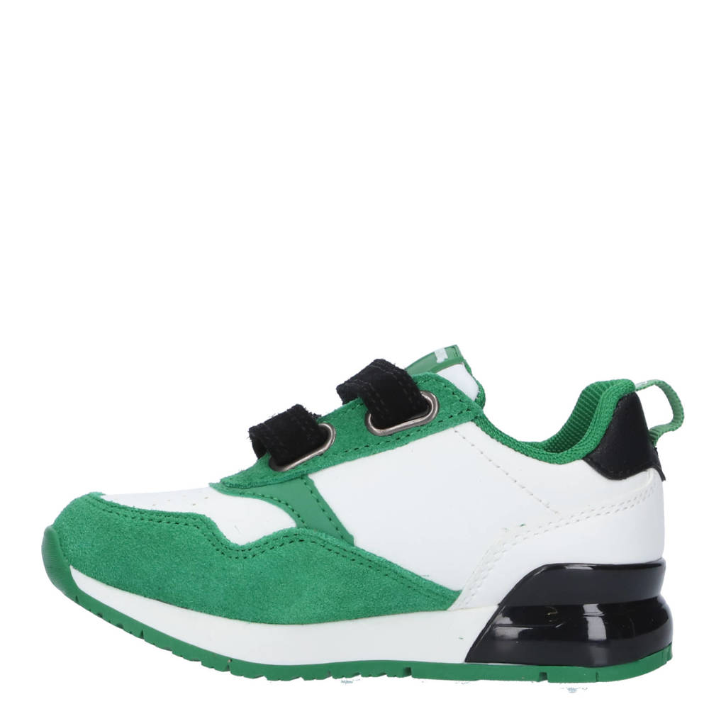 REPLAY Shoot kidsuède sneakers groen/wit