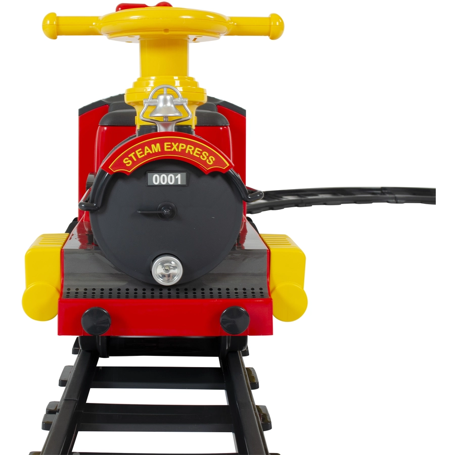 ROLLPLAY Steam Train Kinderfahrzeug mit Batterie  Eisenbahn Set, Zug & Schienen Rot Rot