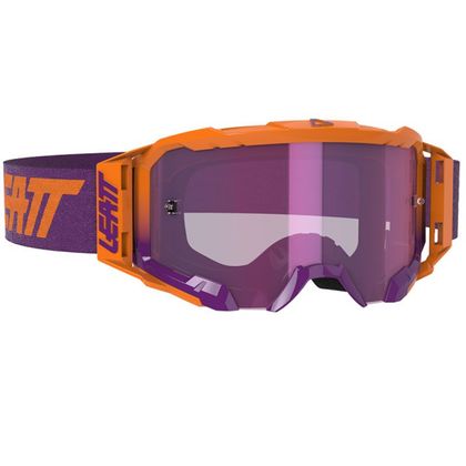 Masque cross Leatt VELOCITY 5.5 IRIZ - NEON ORANGE PURPLE 2021 - Orange / Rose