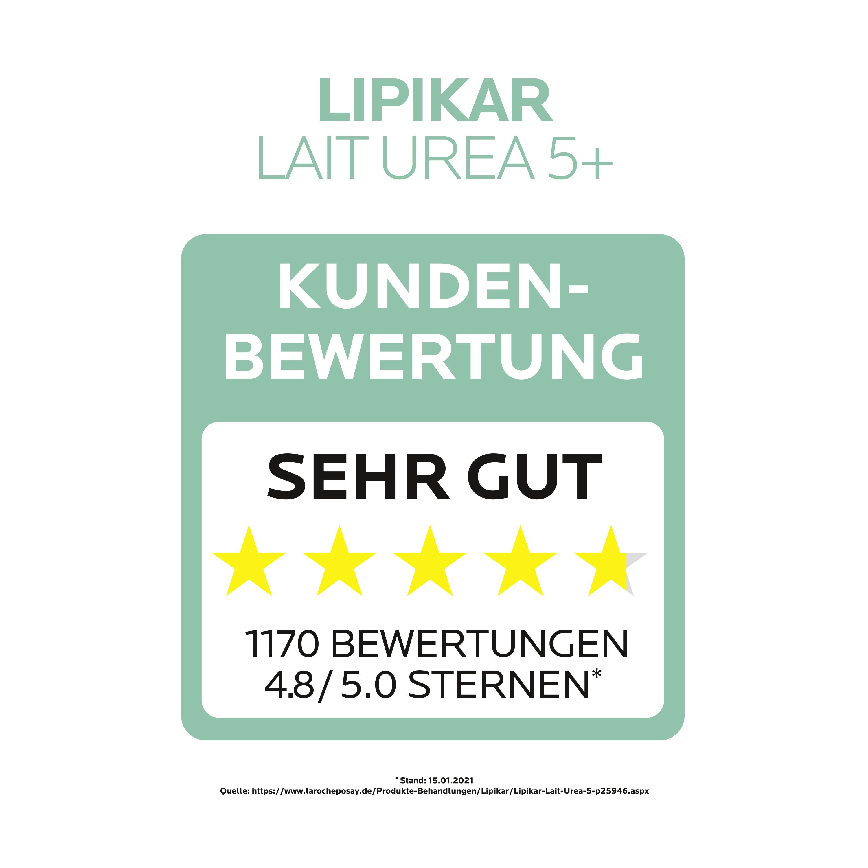 La Roche Posay Lipikar Lait Urea 5+ + La Roche Posay Lipikar Huil Lavant 100ml GRATIS