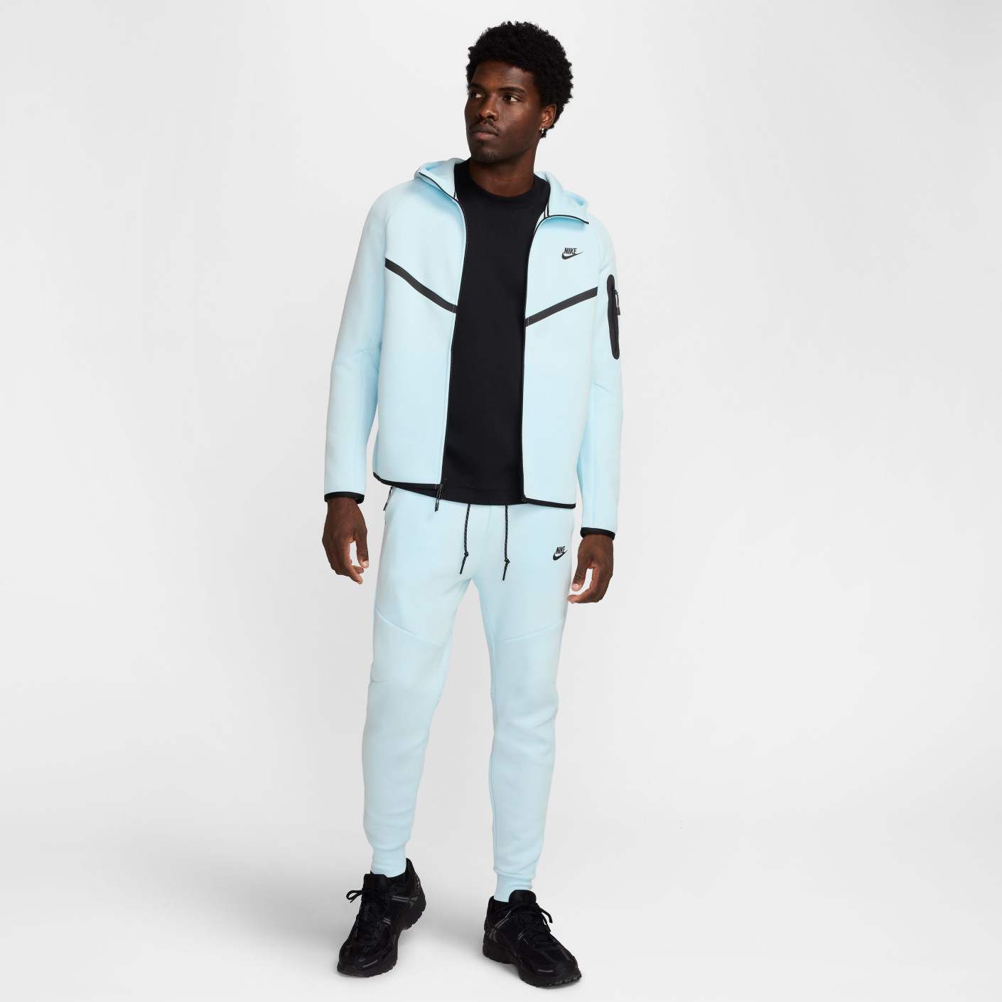 Nike Tech Fleece Sportswear Trainingspak Hemelsblauw Zwart