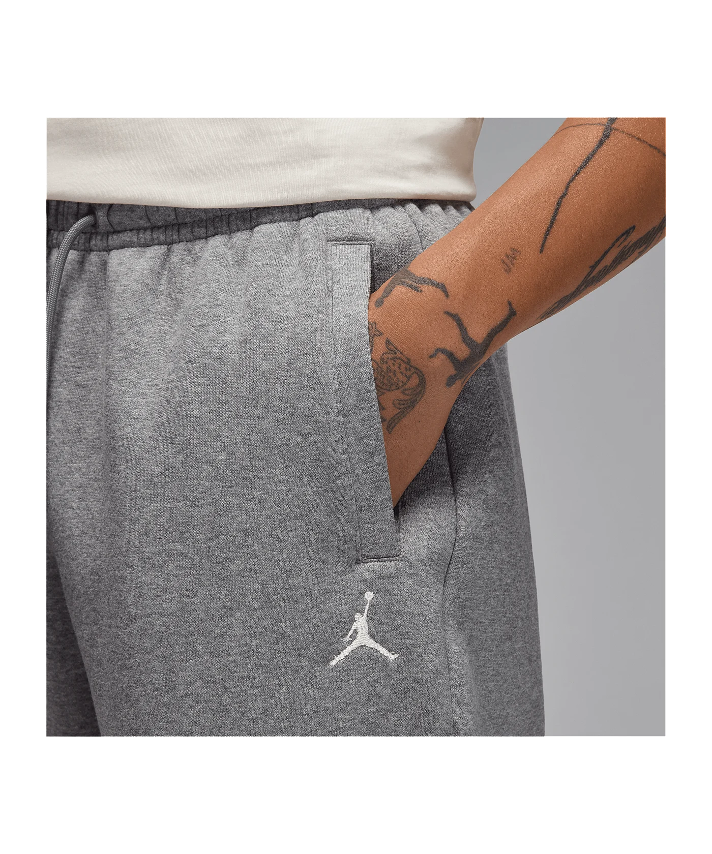 Jordan Brooklyn Fleece Oversized Jogginghose Grau F091