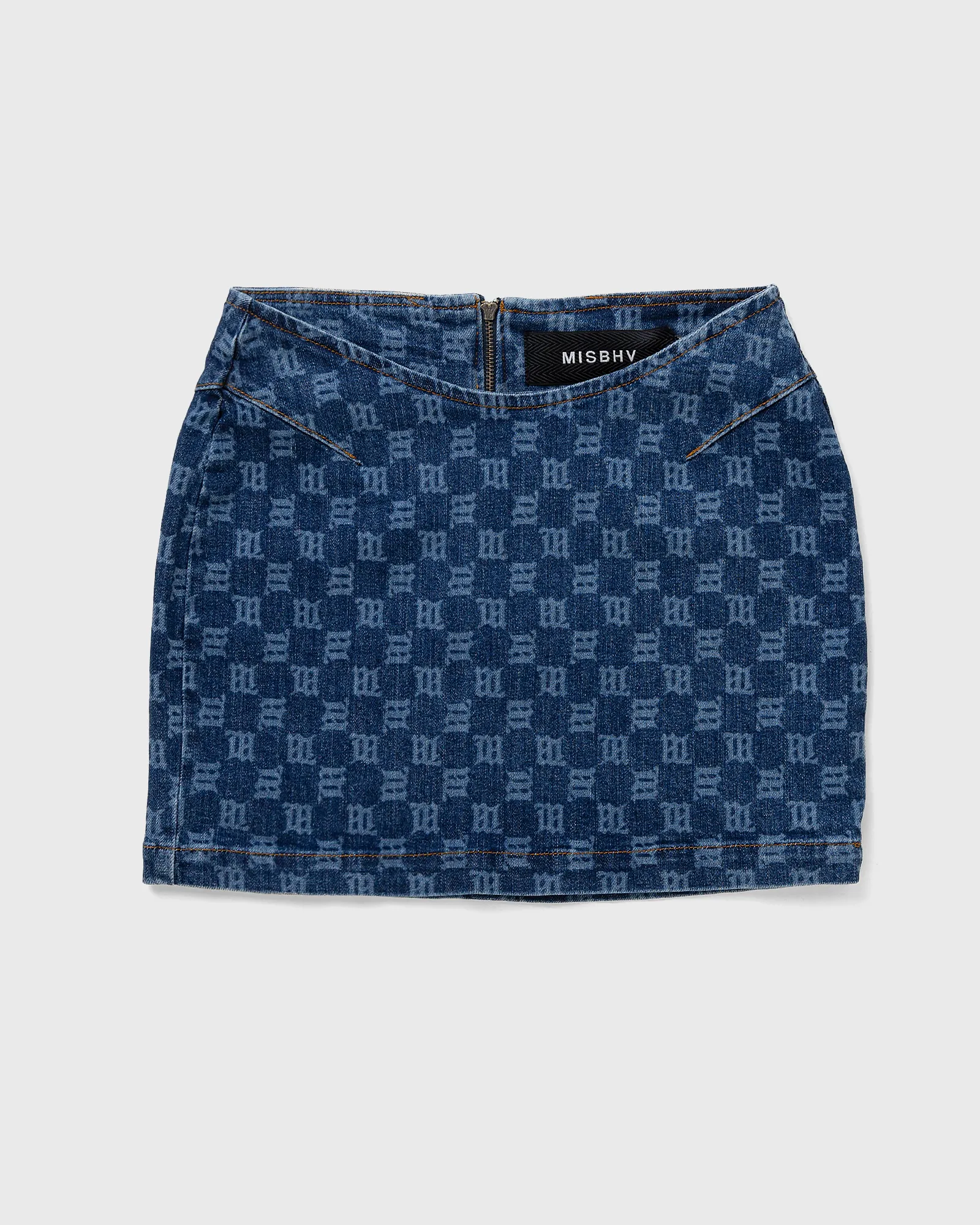 MISBHV DENIM MONOGRAM MINI SKIRT