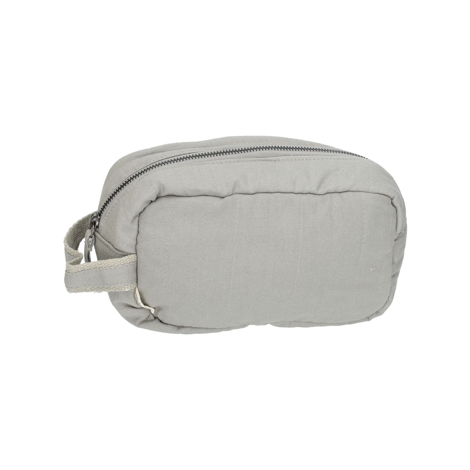 Toilettas middel, biologisch katoen, grijsblauw 20 x 12 x 9 cm
