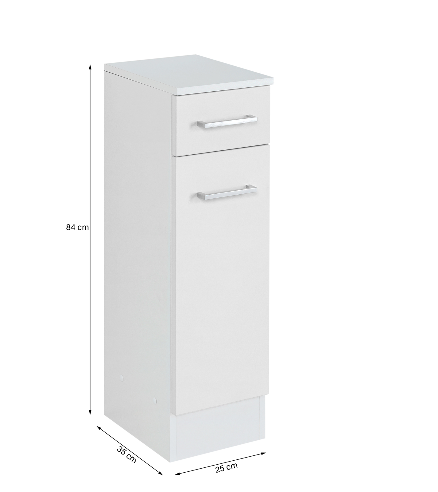 Unterschrank RIGA - weiß - 25 cm