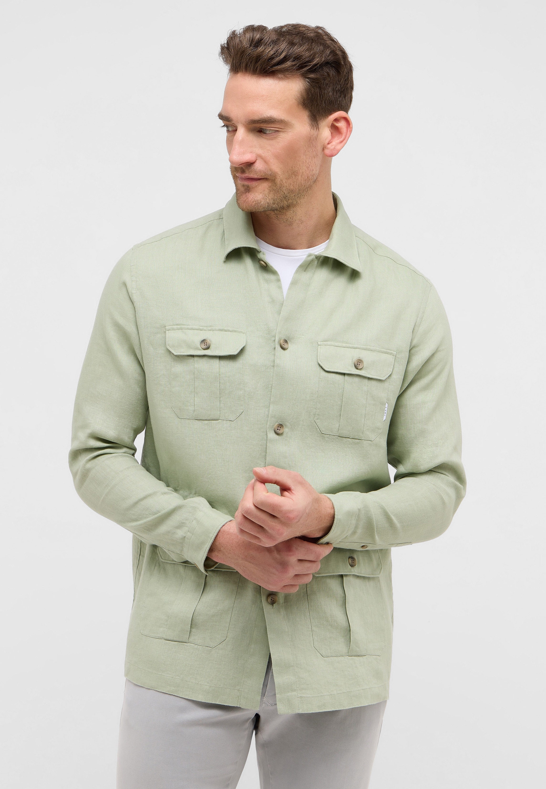 Eterna Langarmhemd »MODERN FIT«, EASY IRON (bügelleicht)