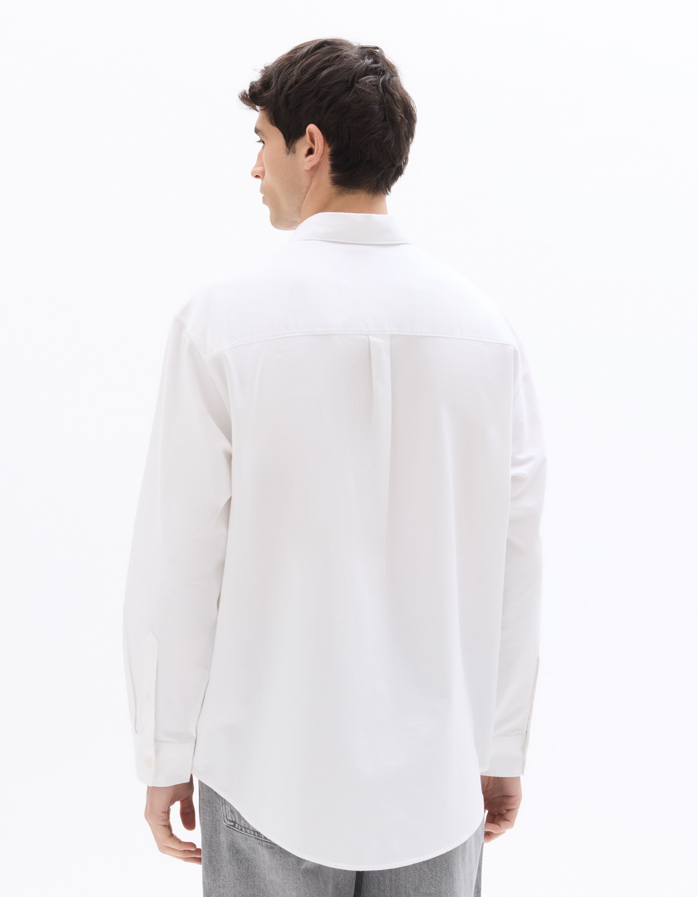 Chemise oversize 100% coton oxford - blanc