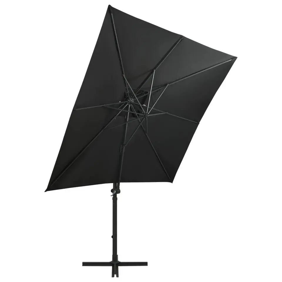 vidaXL - Zweefparasol - Zwart - 250 cm