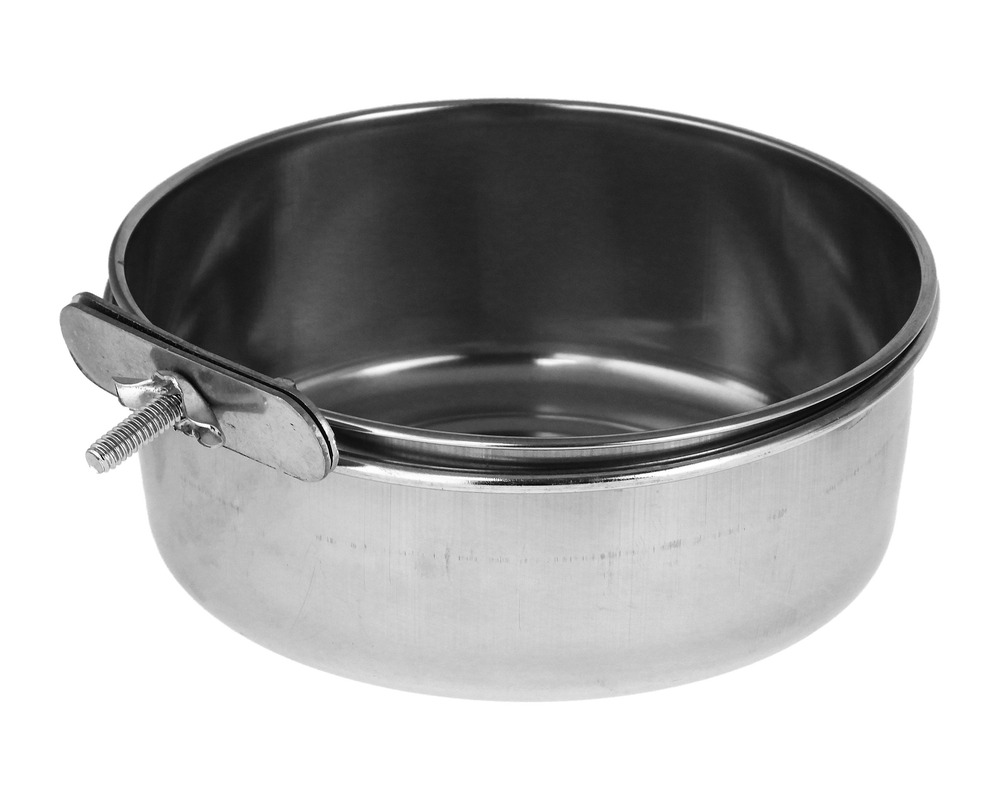 Bol inox de cage 900 ml • mangeoire abreuvoir oiseaux exotiques