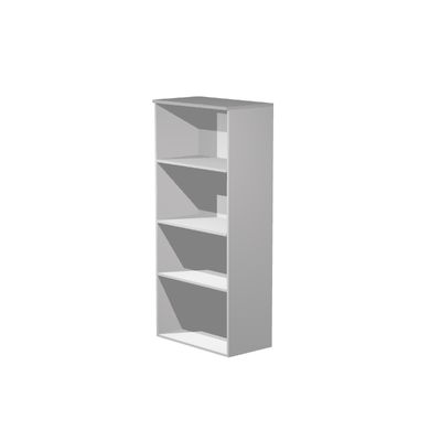 Bibliothèque haute Trend - L80xP35xH180 cm - 3 étagères - gris