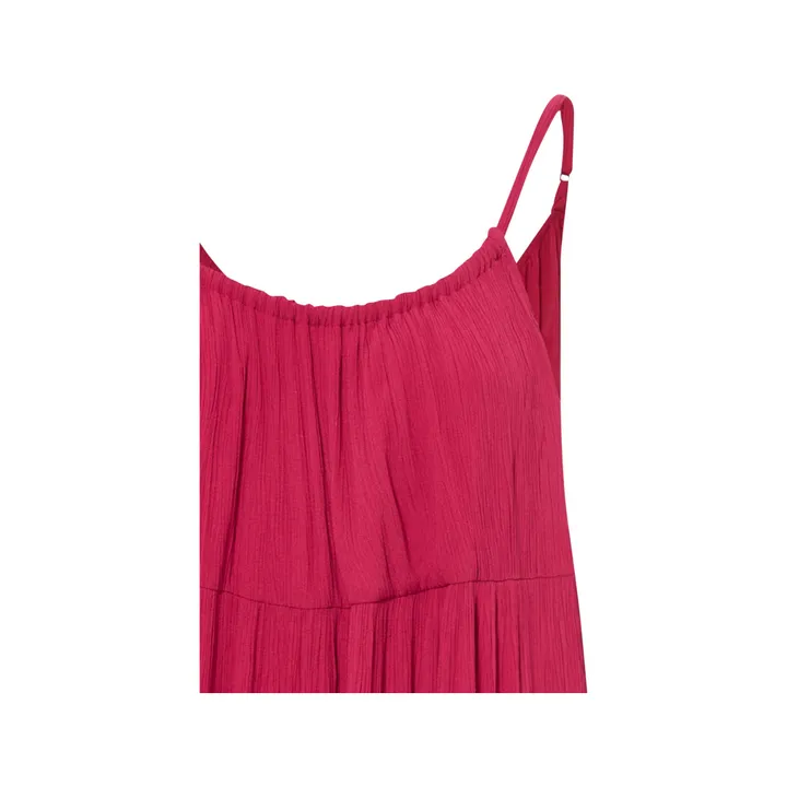 Alma Deia Robe Longue Dos Nu en Viscose | Rose fuschia