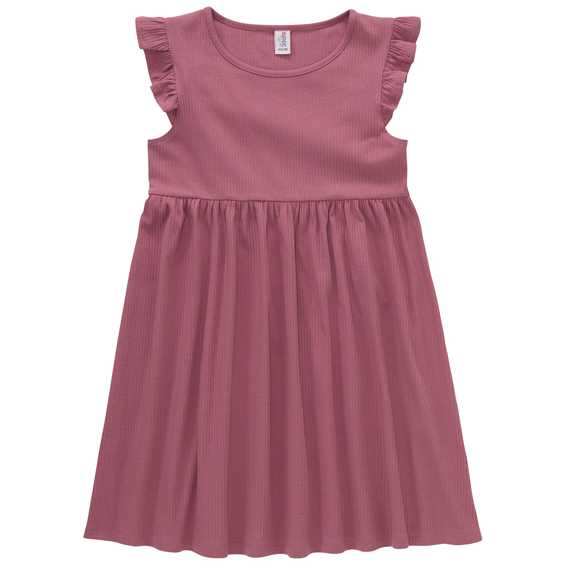 Topolino Mädchen Kleid mit Ripp-Struktur himbeer