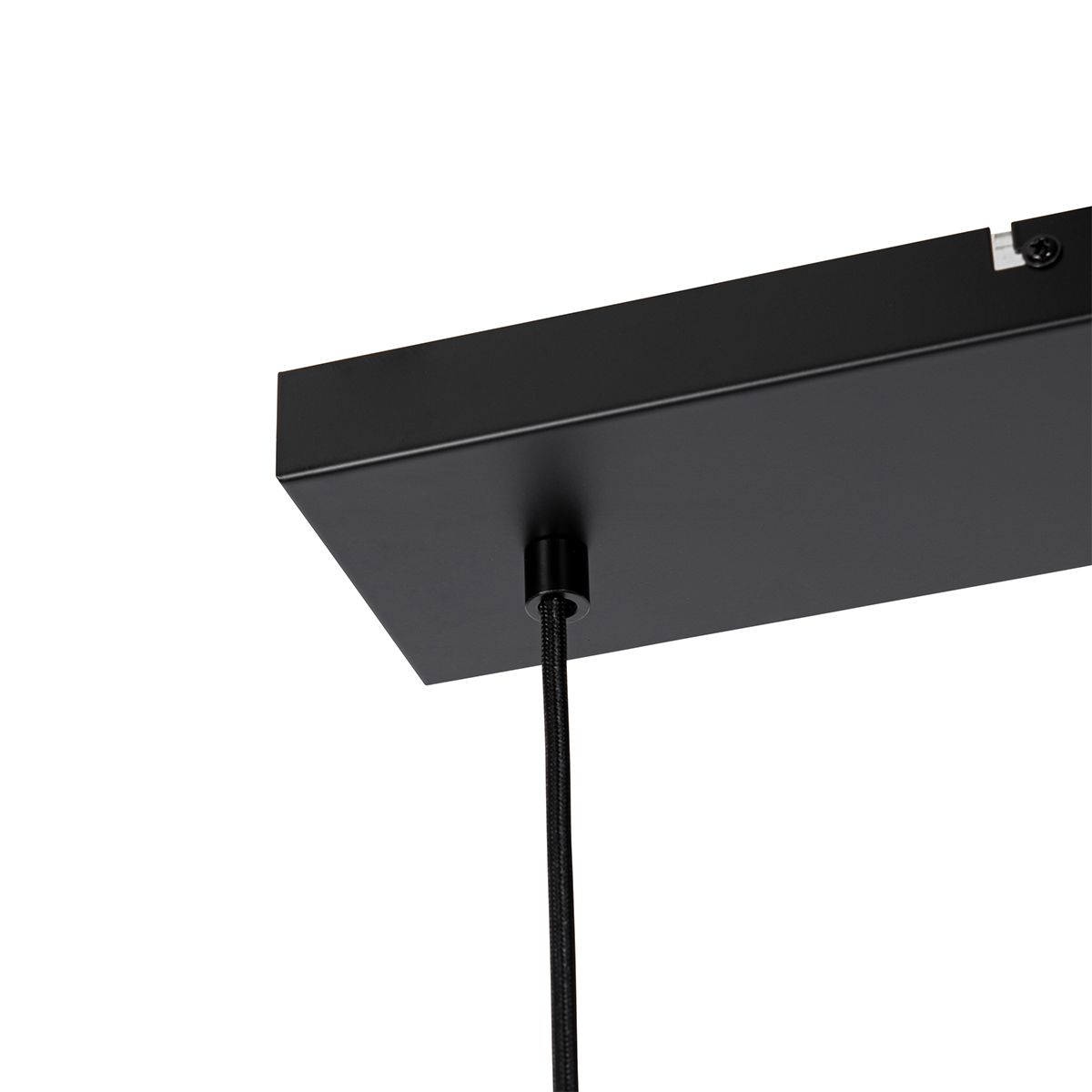 Design hanglamp zwart met goud en smoke glas 4-lichts - Kyan
