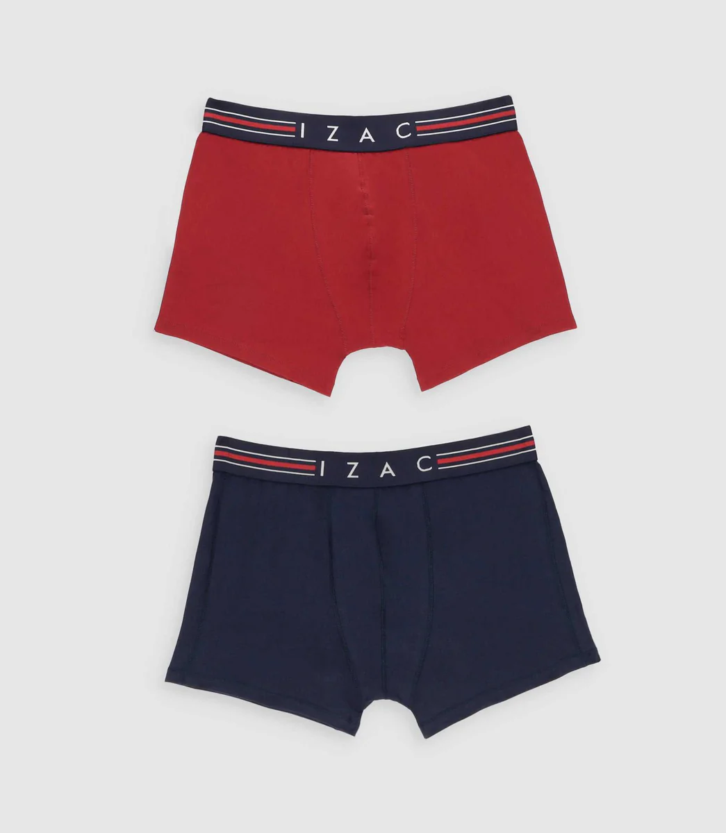 Lot de 2 boxers marine rouge KOPS