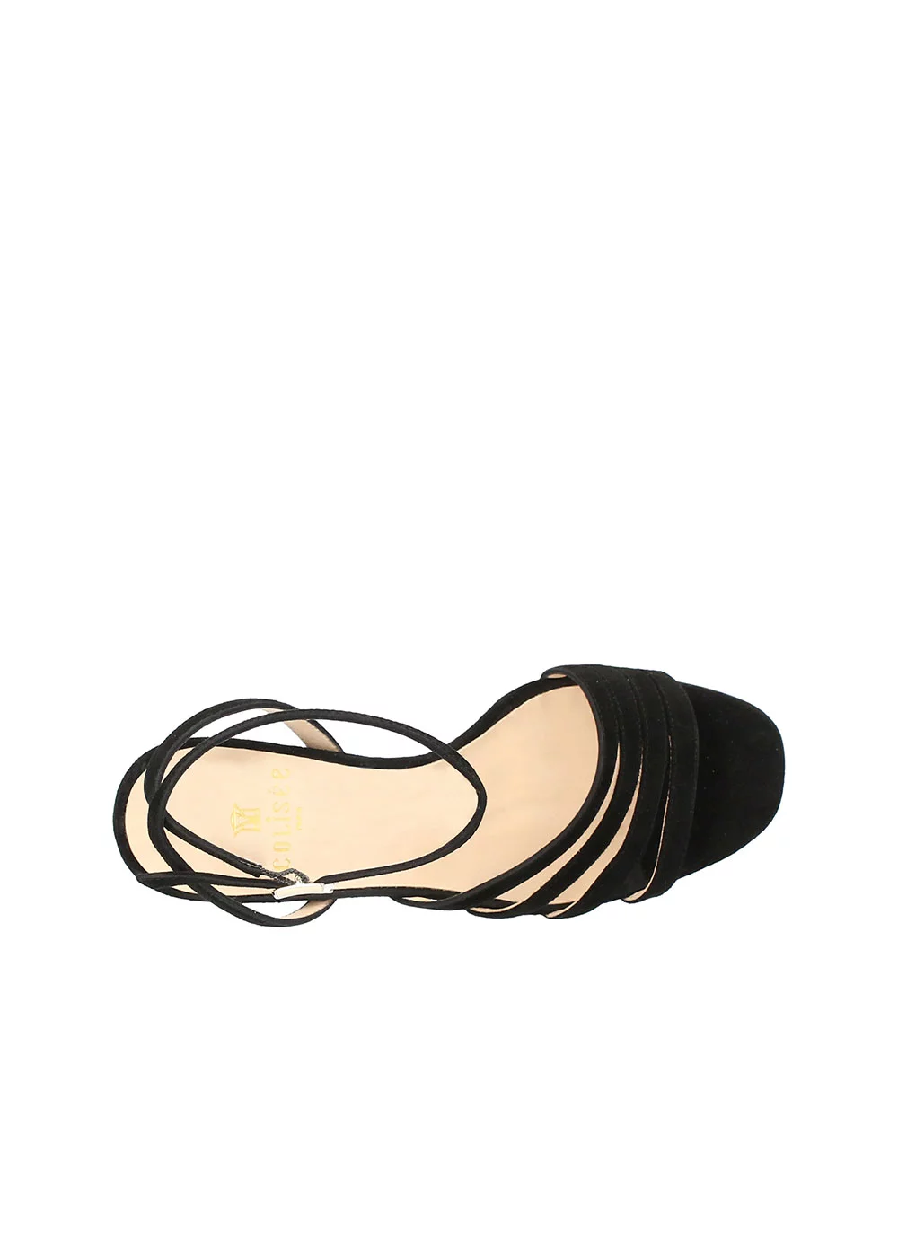 SANDALE MEG VELOURS NOIR