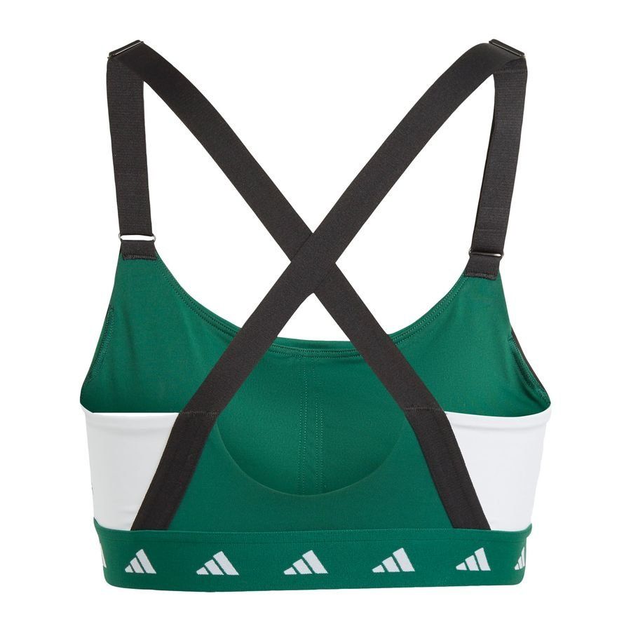 adidas Brassière power Impact Techfit - Vert/Blanc/Noir Femme