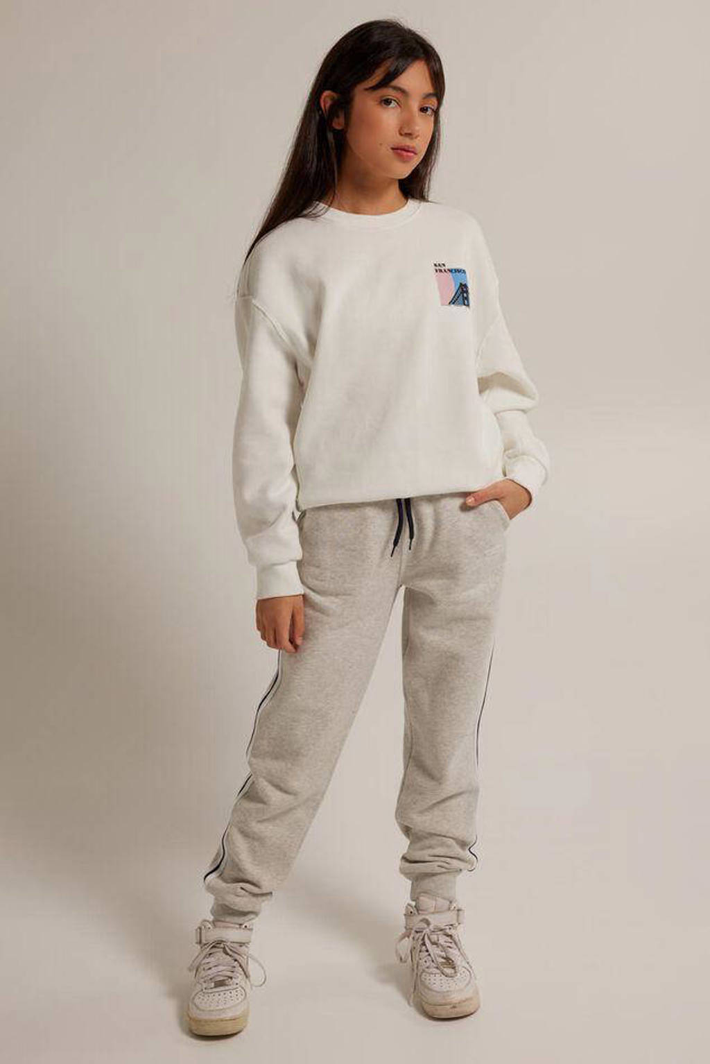 America Today regular fit joggingbroek Car grijs/melange