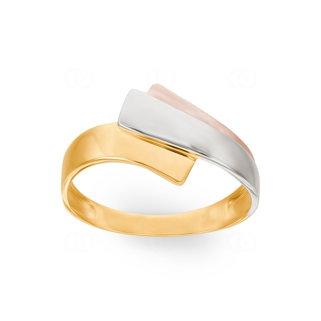 Damenring 750/18 K Tricolor