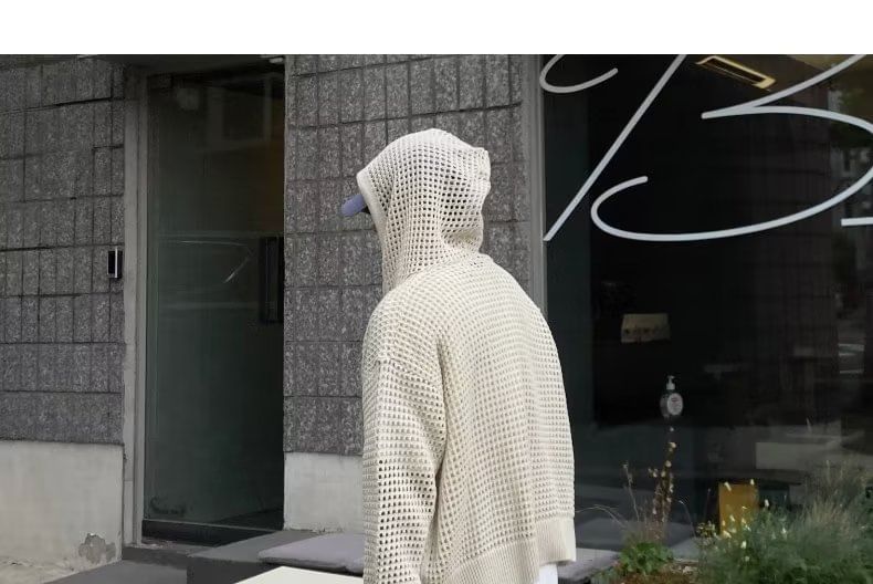 Dukakis - Geperforeerde cardigan met capuchon