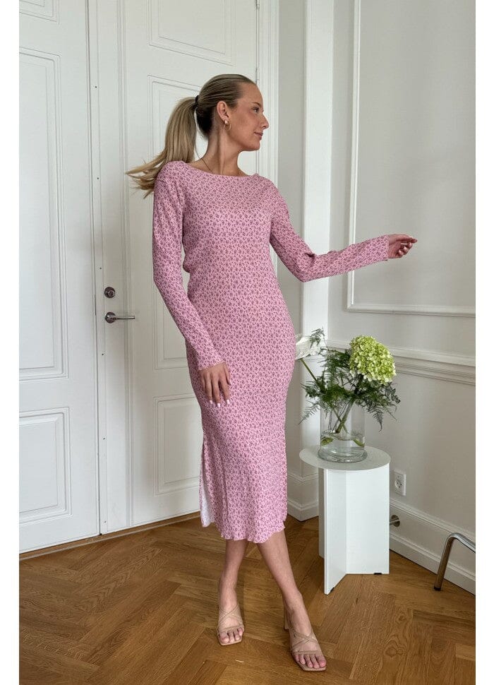 BYIC Odaic Dress pfsp pink flower stem print