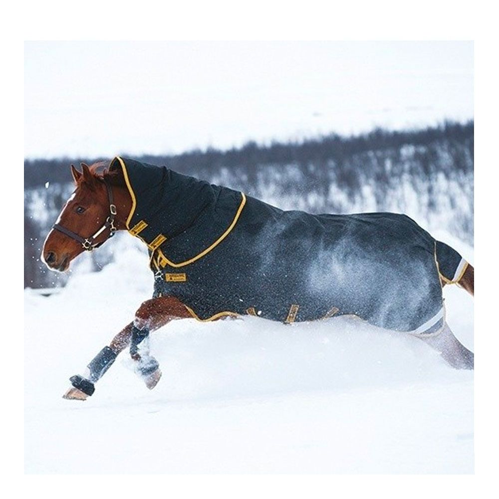 Horseware RAMBO SUPREME 50G - Couverture de paddock + couvre-cou navy/orange/tan/brown