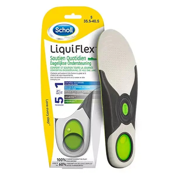 Palmilhas Scholl LiquiFlex para suporte diário em calçados femininos, tamanhos 35,5 a 40,5.