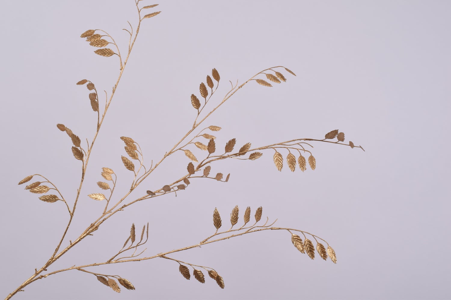 Silk-ka kunsttak met bladeren goud 100 cm
