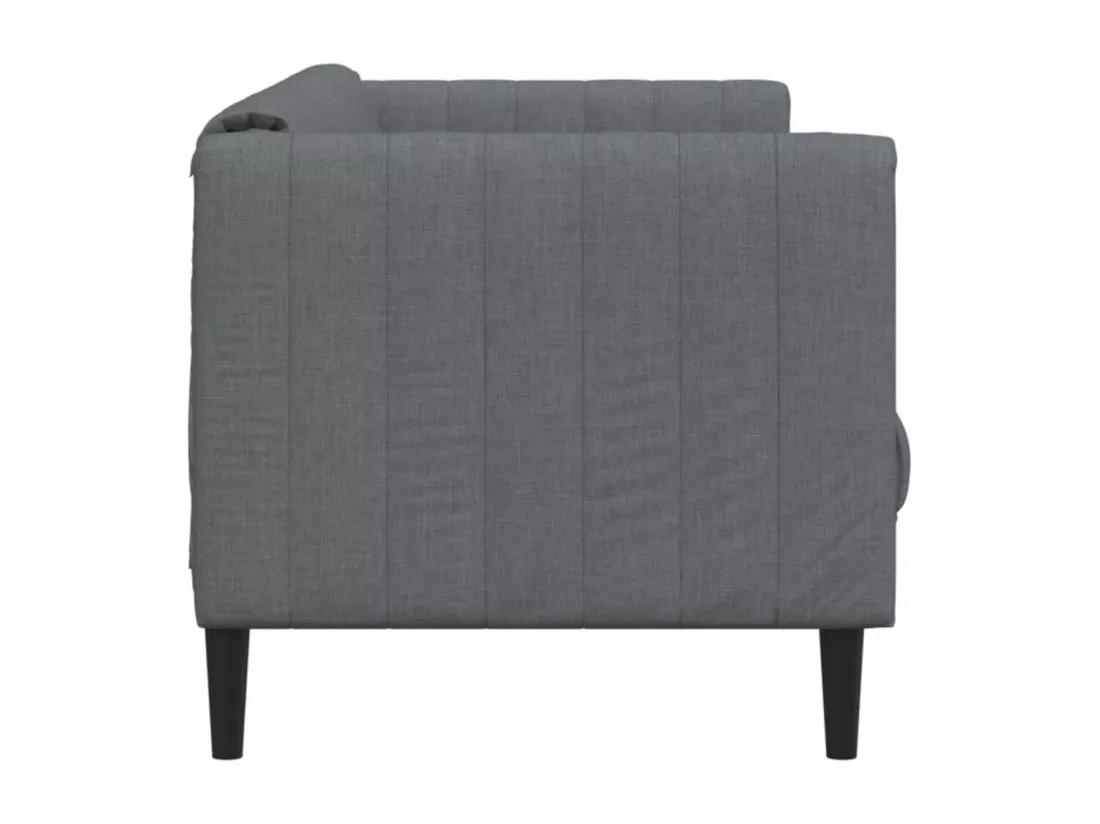 Canapé à 3 places gris foncé tissu