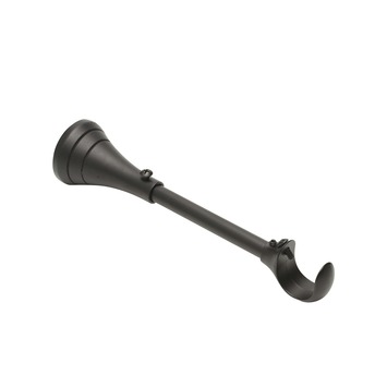Gordijnring voor 28 mm gordijnroede mat zwart 6 stuks