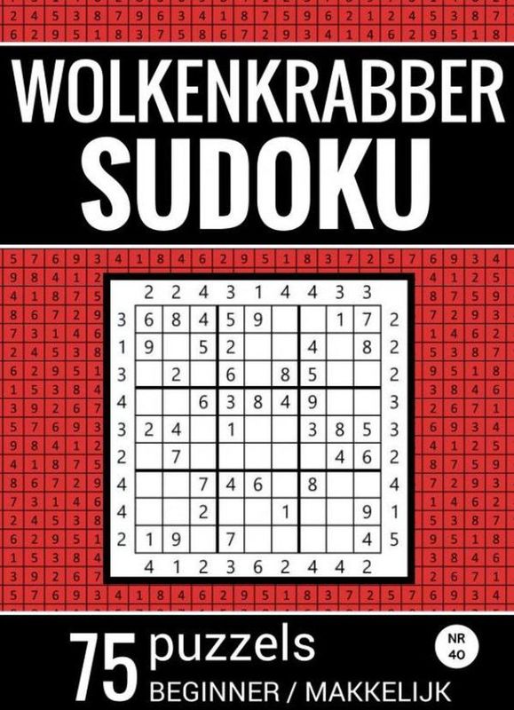 Puzzelboek - Wolkenkrabber Sudoku - Makkelijk - A5 - 75 Puzzels