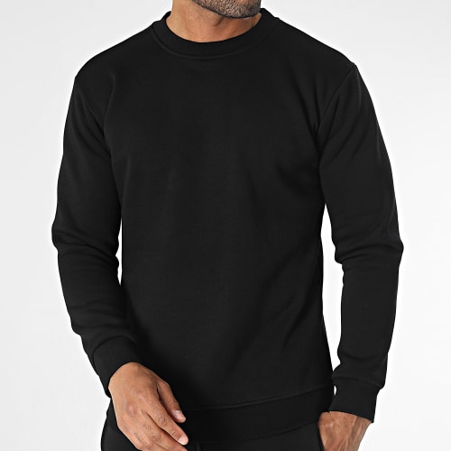 Ensemble Sweat Crewneck Et Pantalon Jogging Noir