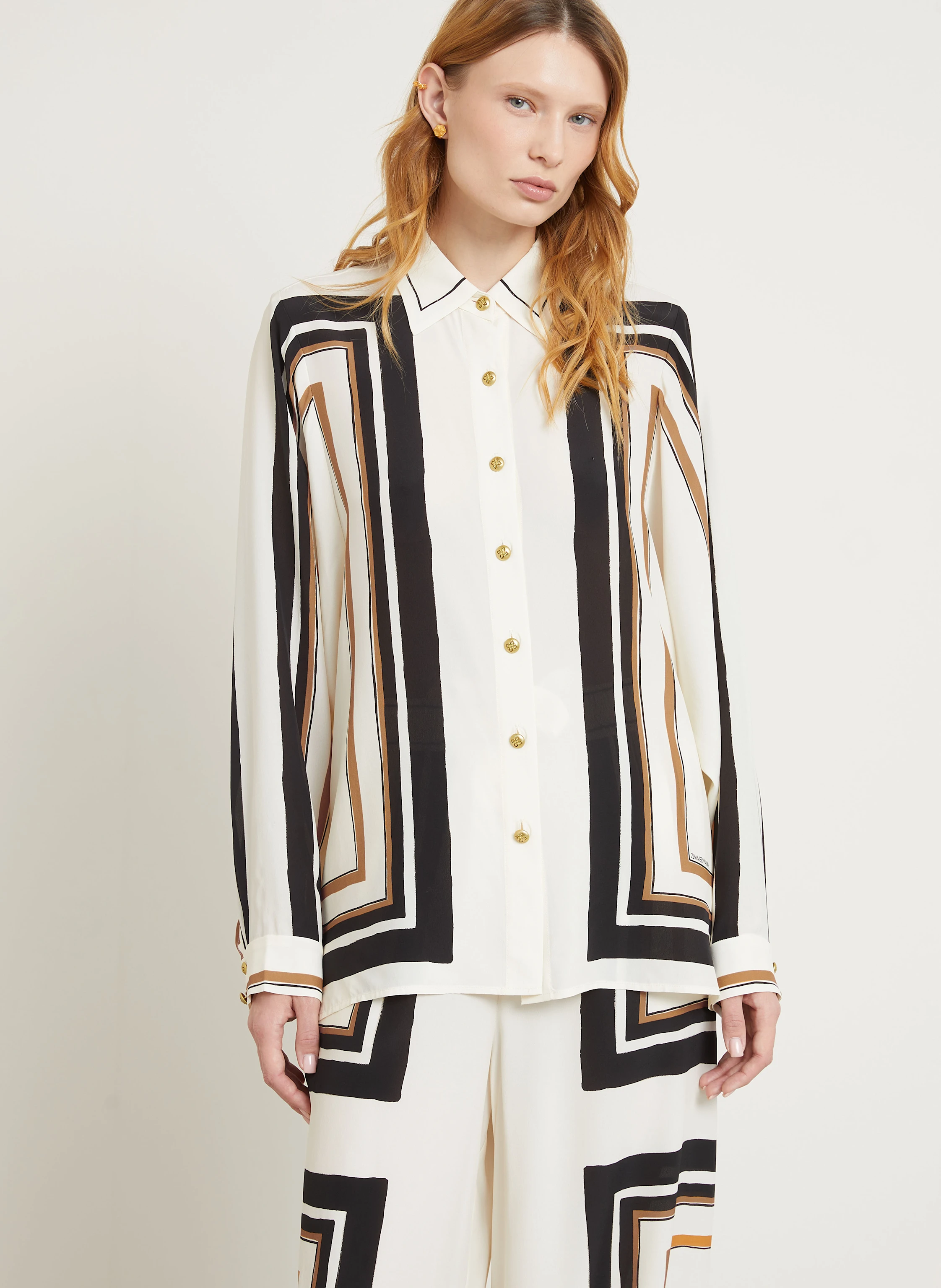ZIMMERMANN Oversized-Hemdbluse mit Seide