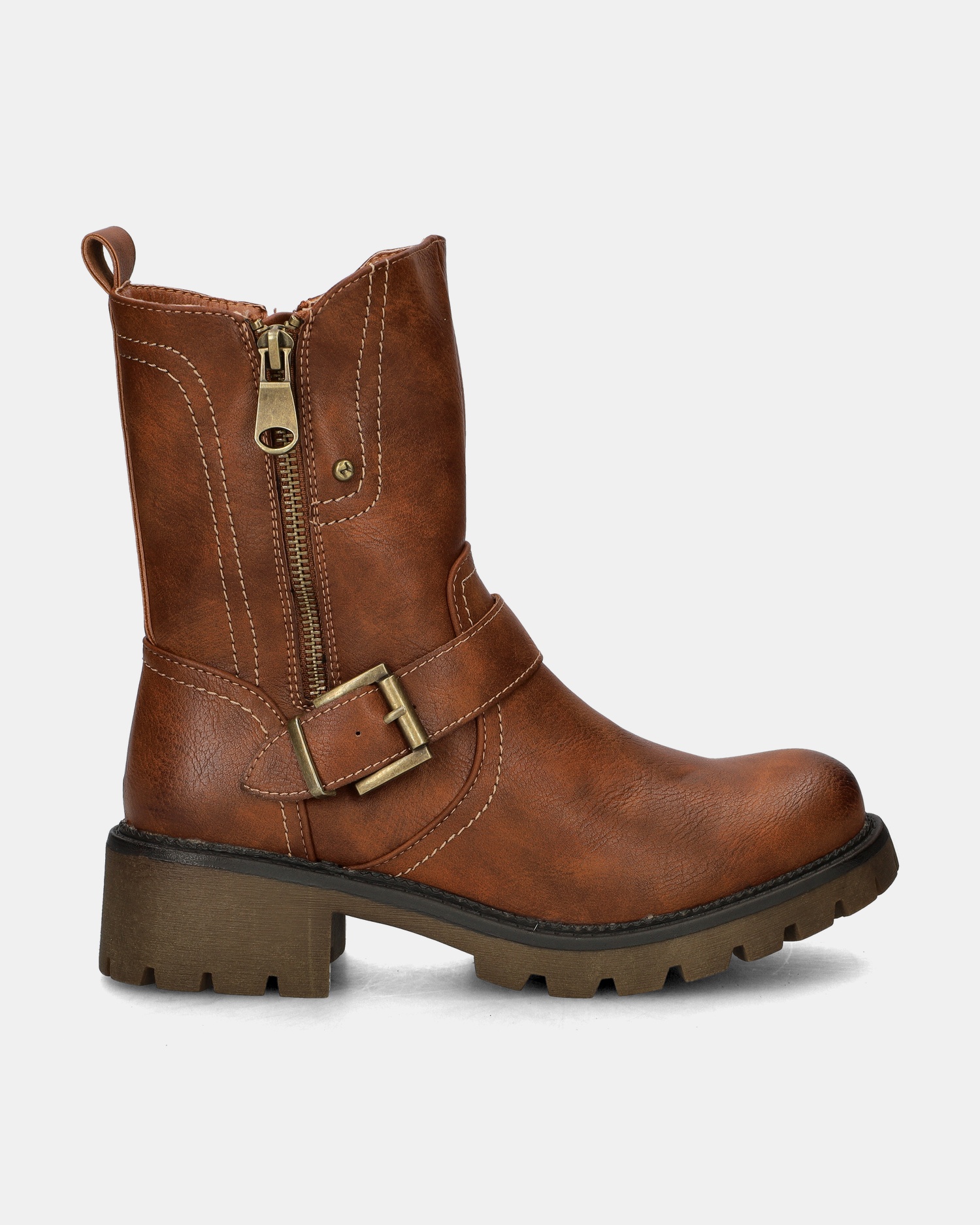 Dolcis Rits- & gesloten boots  - cognac