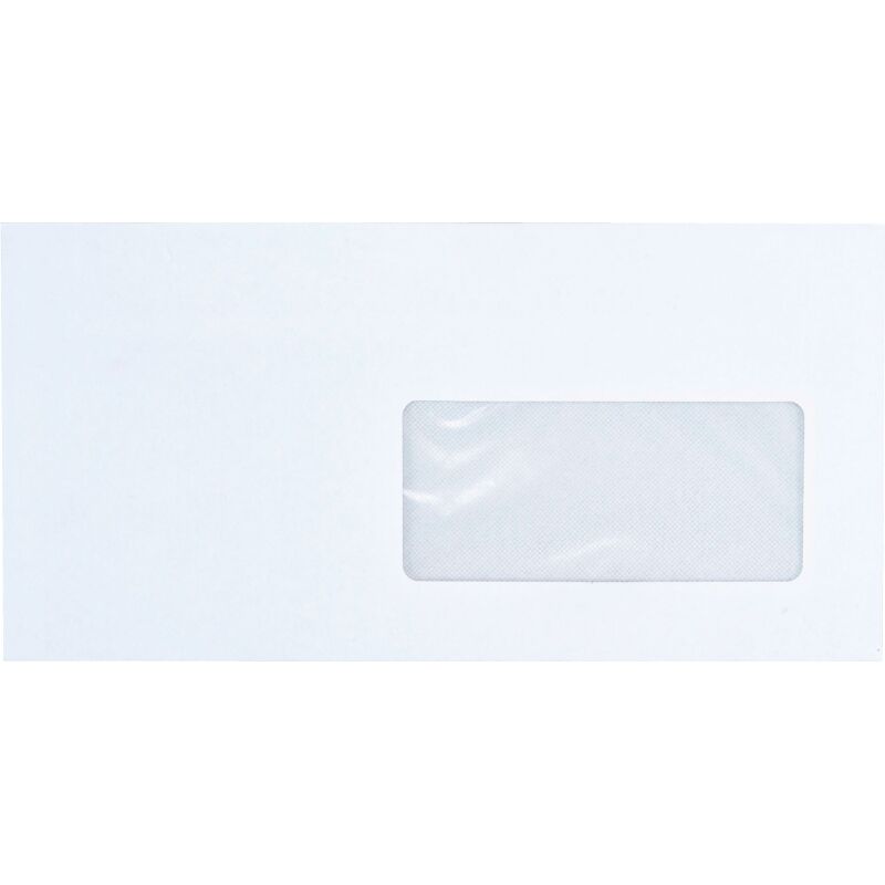 Enveloppe Bruneau 80 g/m² blanche avec patte autocollante - Boîte de 500
