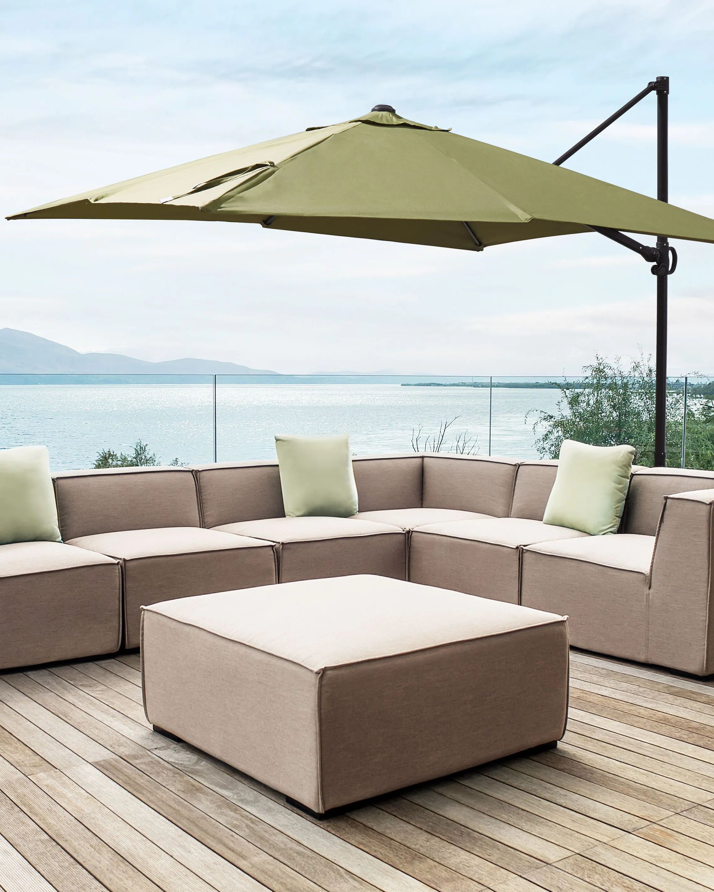 Zweefparasol 245 cm MONZA II Olijfgroen