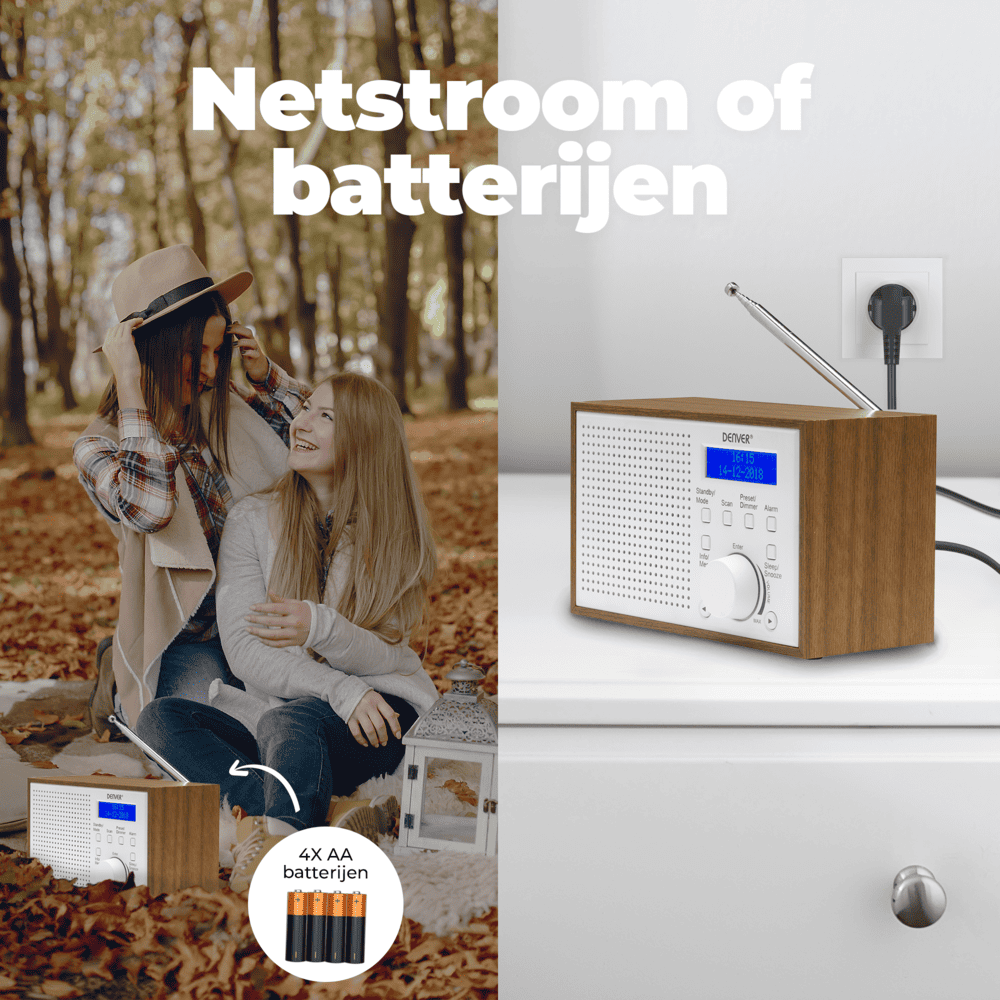 Denver DAB46W DAB+/FM radio - White