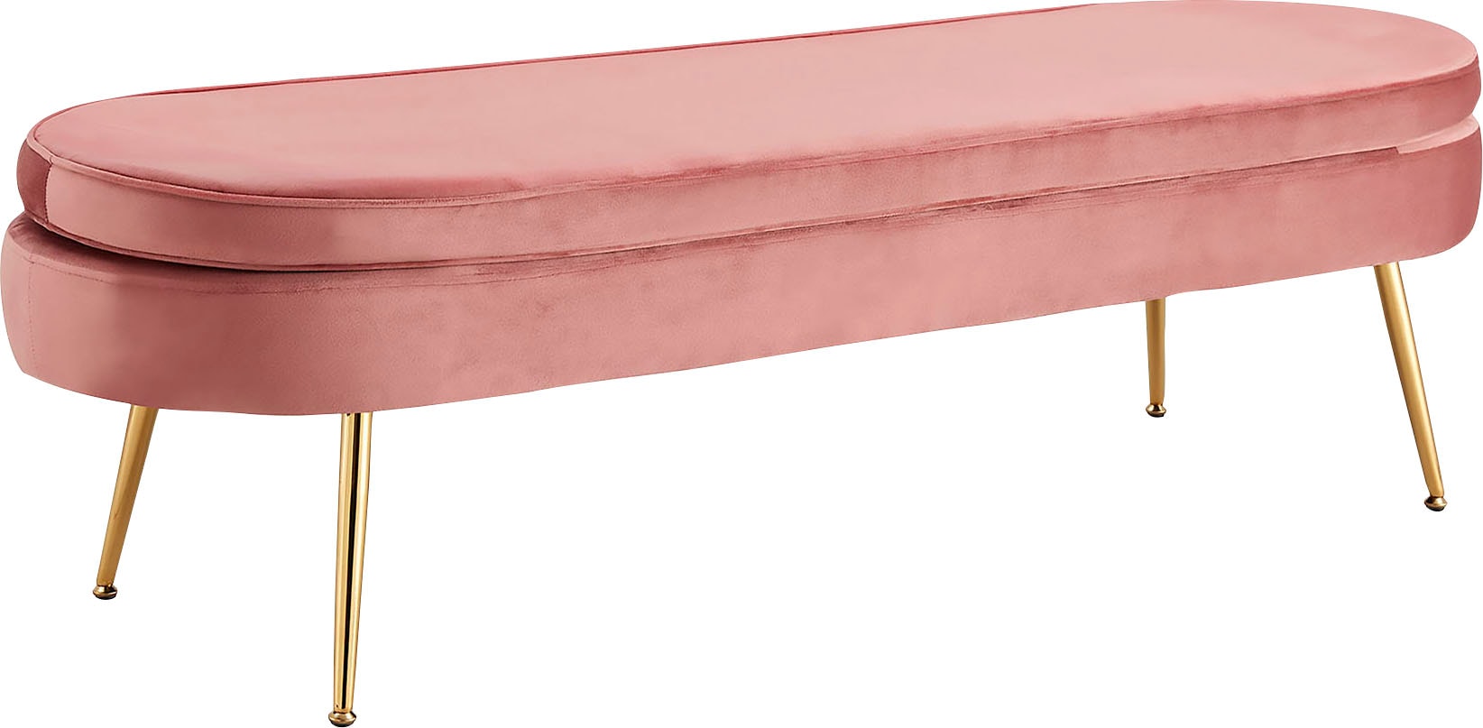 SalesFever Polsterbank »Clam Elegante Bank mit Polsterung« Eleganz in Gold: Breite 142cm