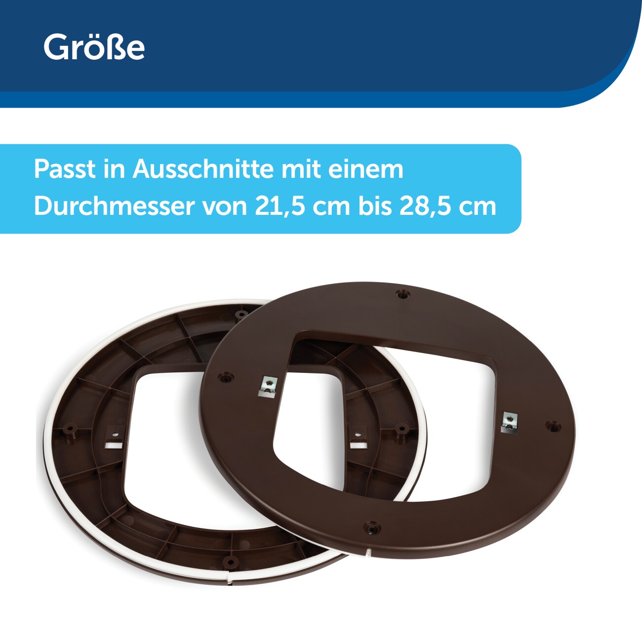 PetSafe Einbauadapter für Mikrochip Katzenklappe braun