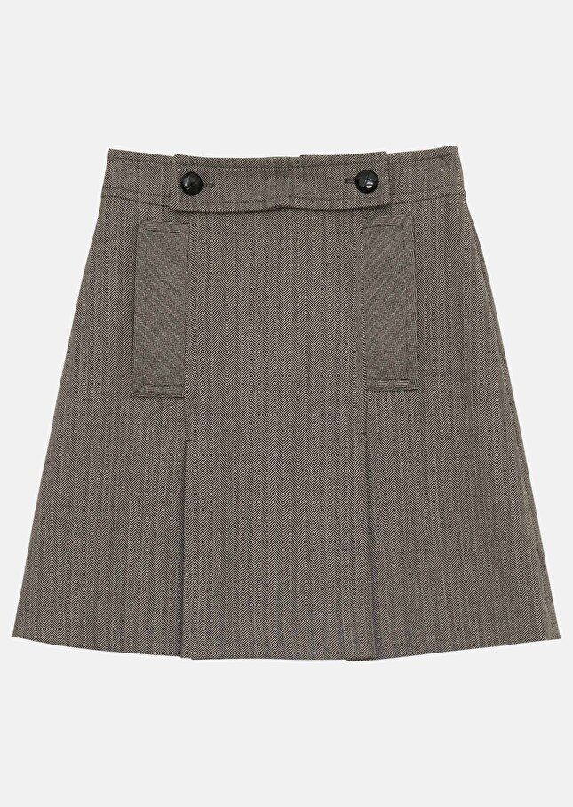 Jupe Jimmygris en laine chevrons