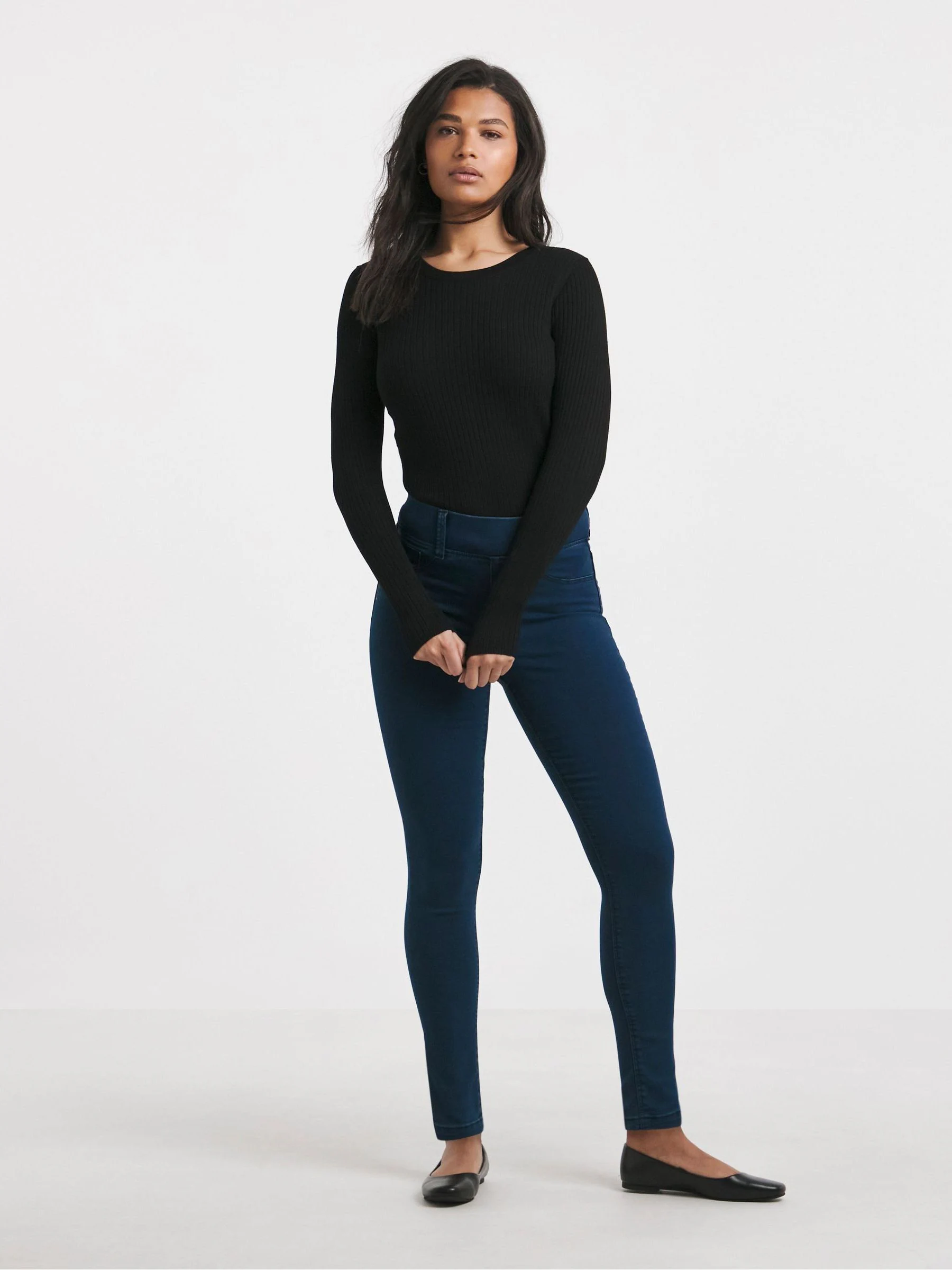 Blauw - Simply Be skinny jegging met elastische taille