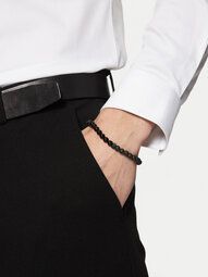 Boss - 1580272 - Armband - Zwart - Onyx en Lavasteen