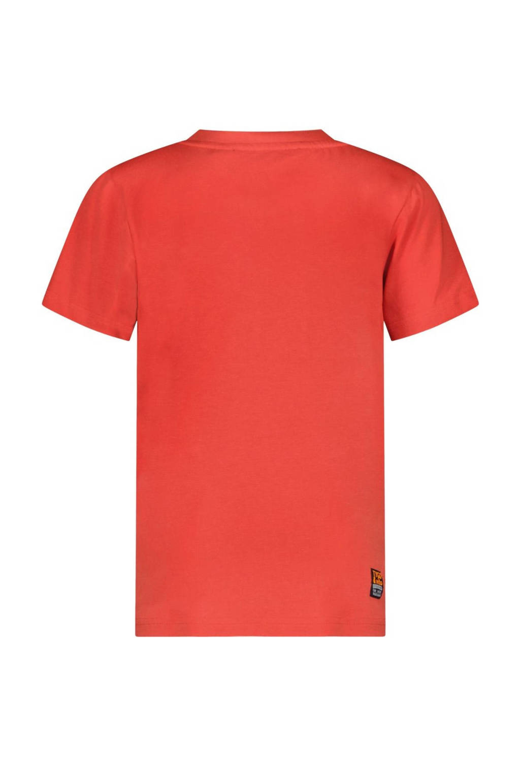 TYGO & vito T-shirt Toby met printopdruk felrood/zwart