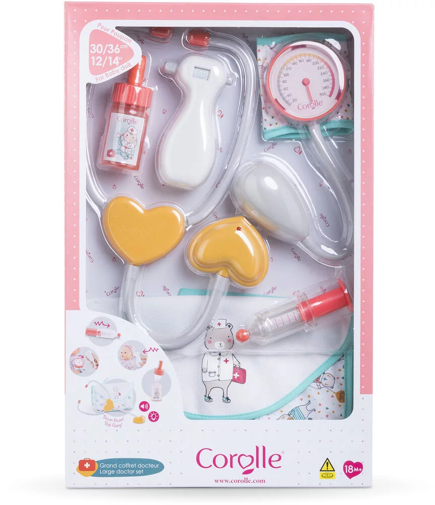 BB30 - GRAND COFFRET DOCTEUR - POUR POUPON 30 -36 ET 42CM - COROLLE ACCESSOIRES