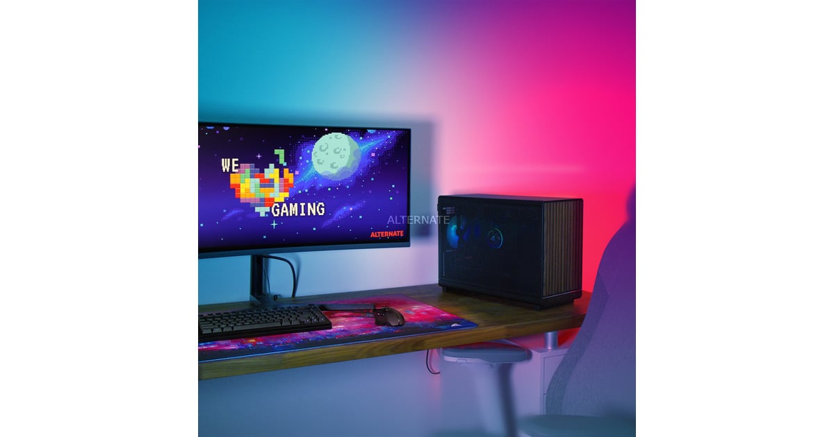 ALTERNATEThunderstorm SFF Ryzen 7 – RX 9070 XT Limited Edition gaming pc  (Zwart/houtkleur | R7 9800X3D | RX 9070 XT | 32 GB | 2 TB SSD)