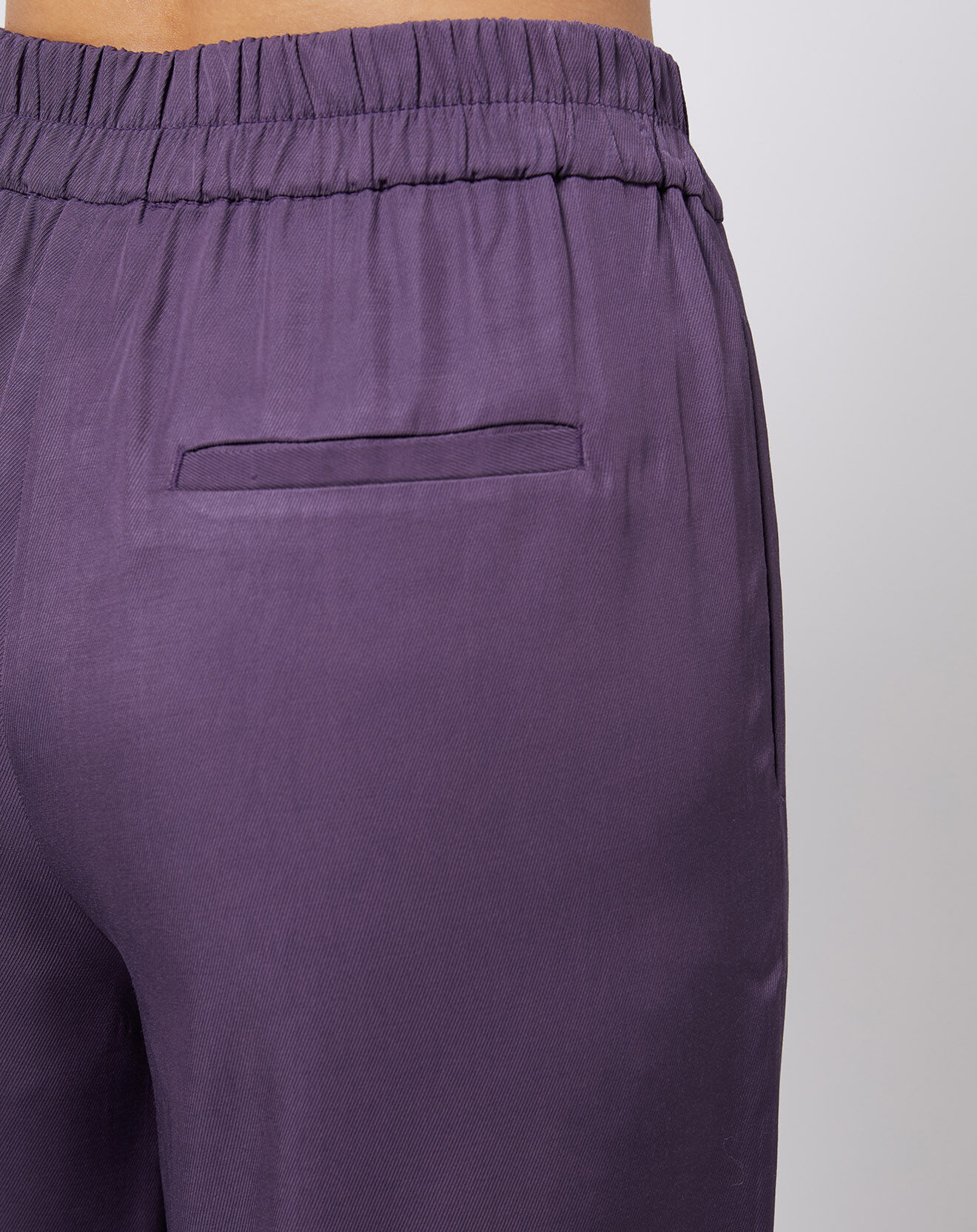 Esprit Pantalon ample et fluide taille élastique violet foncé