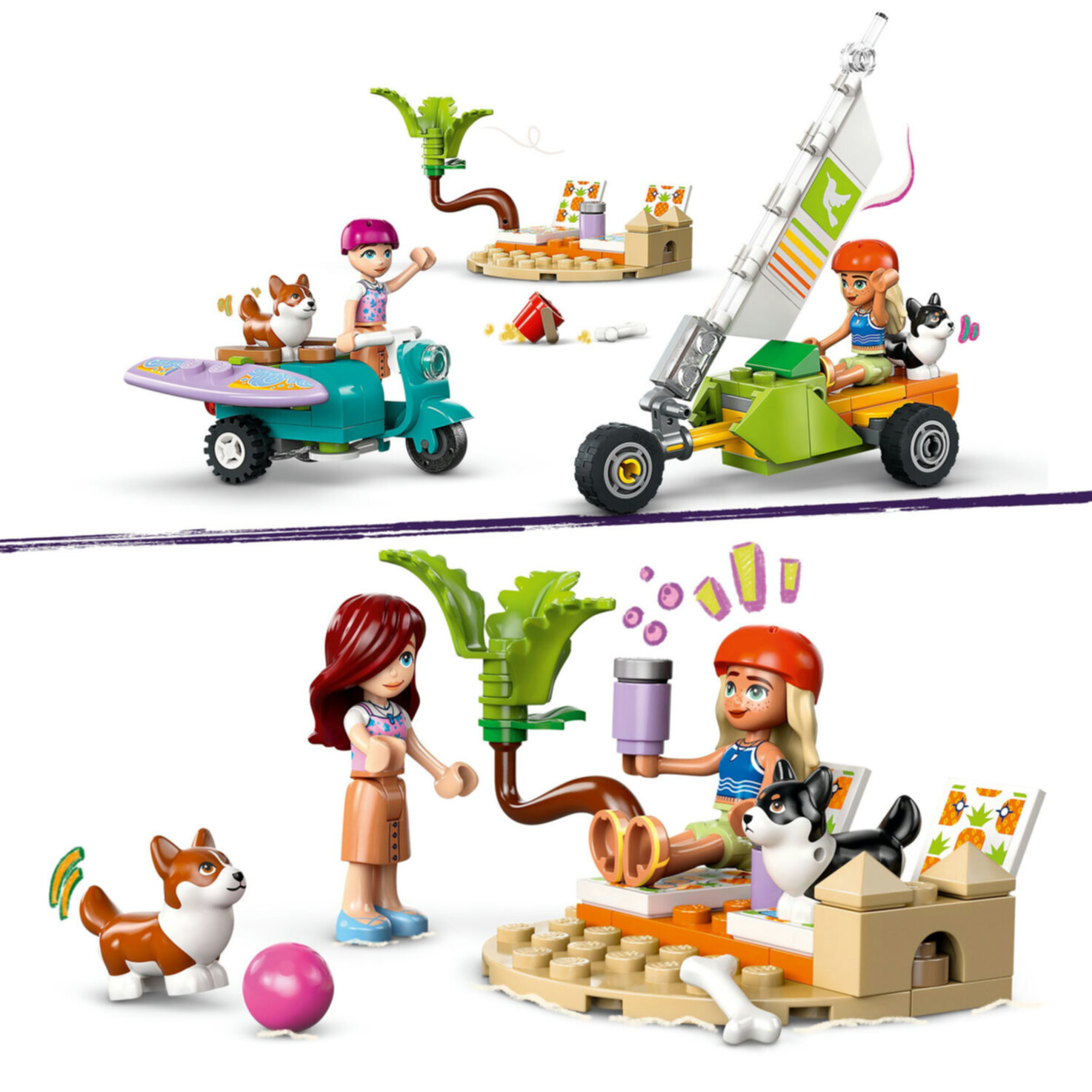 LEGO® Friends 42641 Strandabenteuer mit Hunden ab 6 Jahren