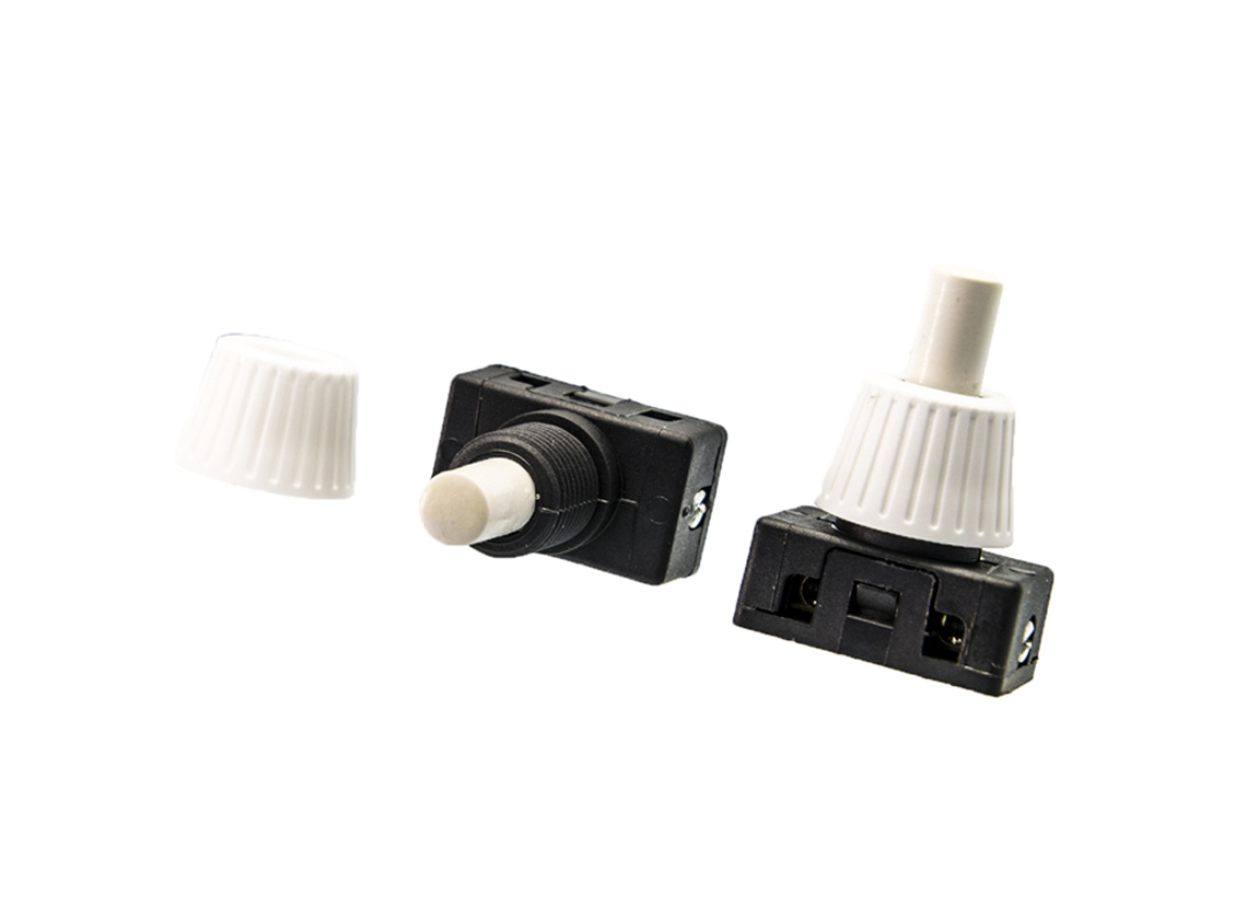 BBA 12V Drukschakelaar met wartel - black/white
