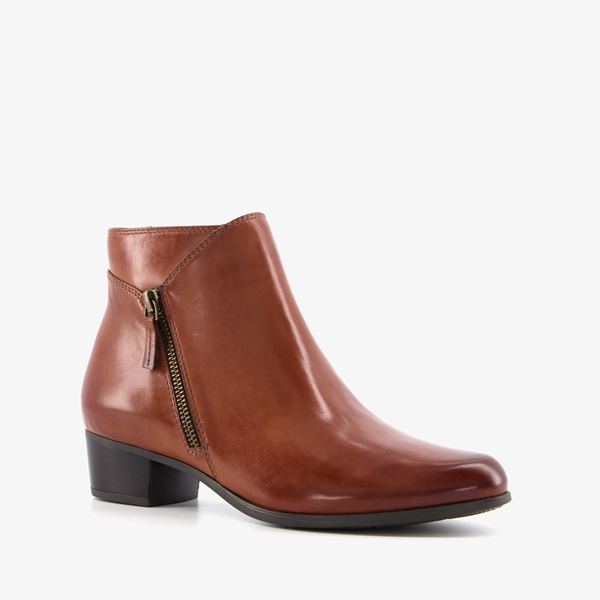 Hush Puppies leren dames enkellaarsjes met hak