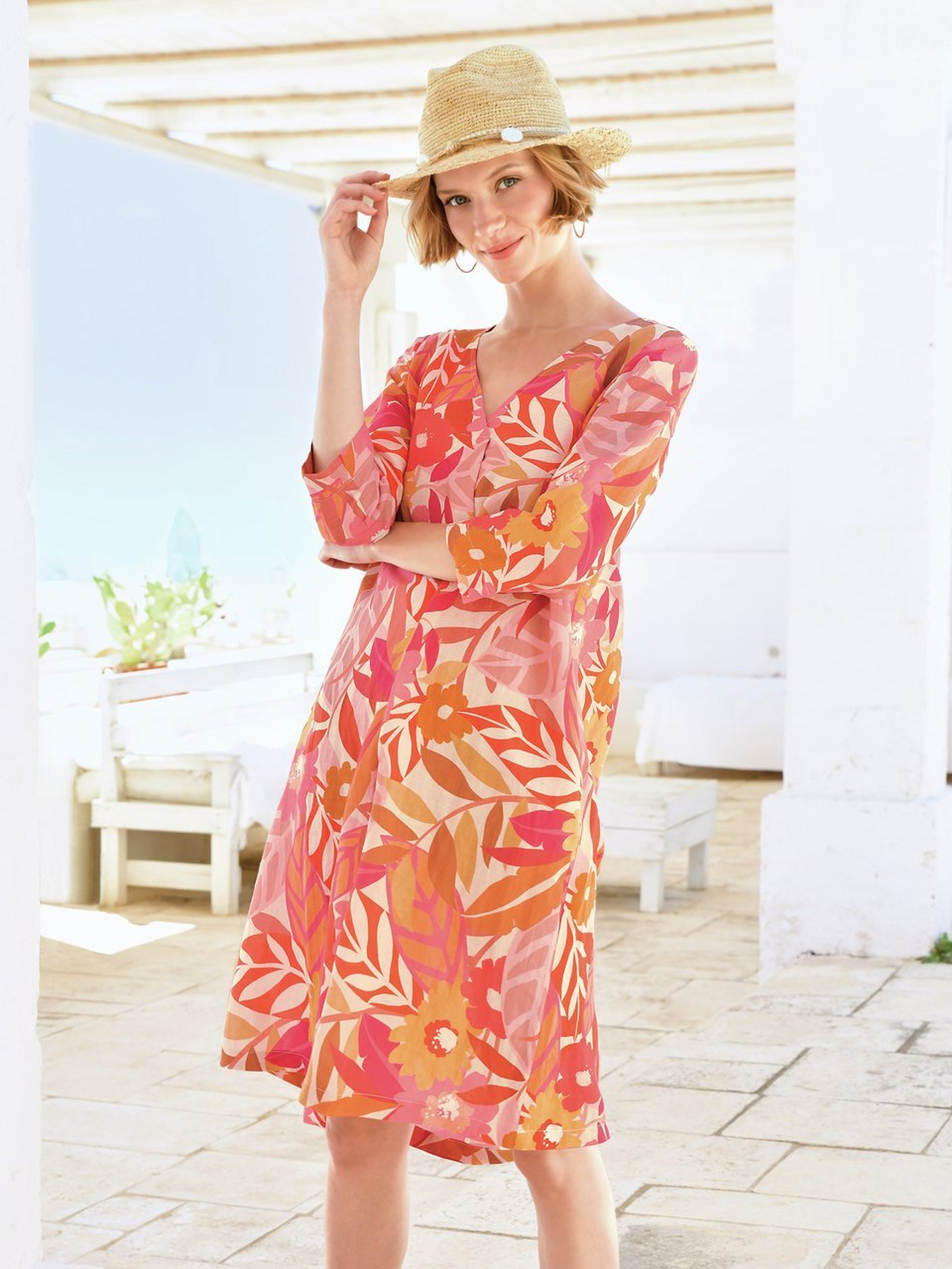 Kleid mit 3/4-Arm