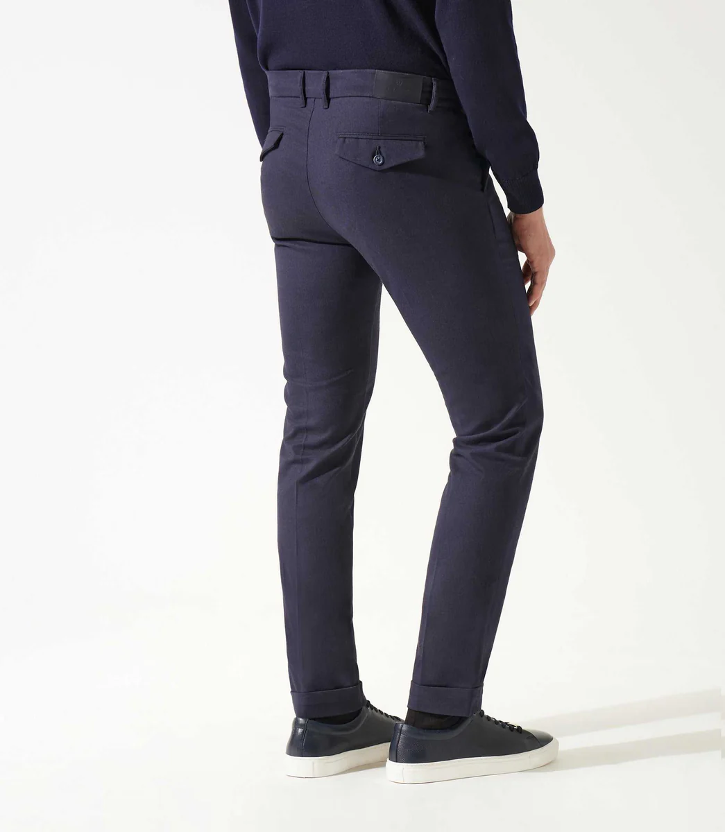 Pantalon chino taille élastique marine VTWILL